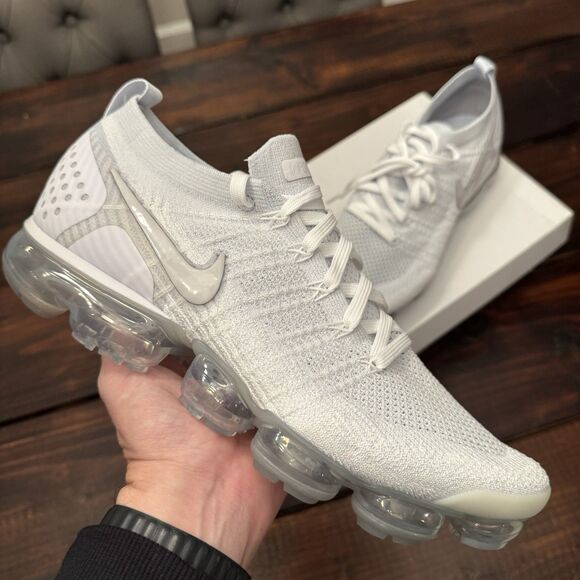 Nike Air VaporMax Flyknit 2 White Vast Grey Shoes